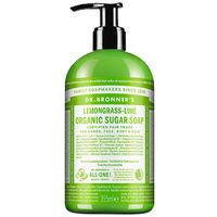 Dr Bronner Organic Sugar Soap Pump - Lemongrass Lime 355ml